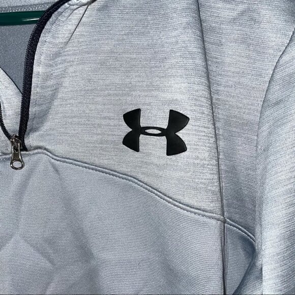 Under Armour Jacket Fleece Lightweight Pullover Quarter 1/4th Zip Cold Gear Top - Picture 4 of 9